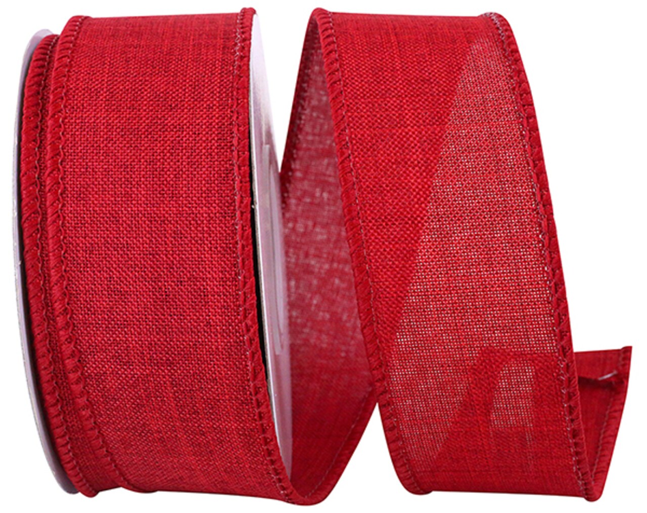 Every Day Linen Value Wired Edge Ribbon -- 1.5" x 10 yards -- Scarlet Color